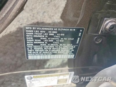 Zdjęcie 14 z 14 samochodu: 2016 VOLKSWAGEN TOUAREG SPORT VIN:WVGEF9BP6GD012901 - miniatura