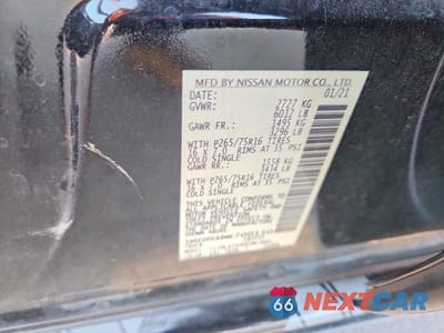 Zdjęcie 12 z 12 samochodu: 2021 NISSAN FRONTIER PRO-4X VIN:1N6ED0EB8MN700150 - miniatura