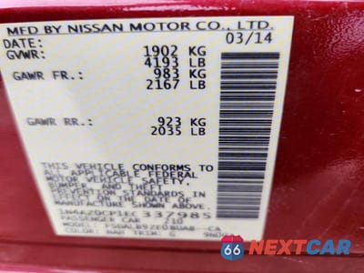 Zdjęcie 12 z 12 samochodu: 2014 NISSAN LEAF S VIN:1N4AZ0CP1EC337985 - miniatura