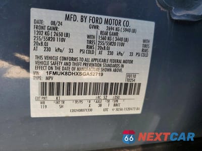 Zdjęcie 12 z 12 samochodu: 2025 FORD EXPLORER ACTIVE VIN:1FMUK8DHXSGA52719 - miniatura