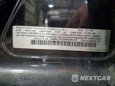Zdjęcie 12 z 12 samochodu: 2009 VOLKSWAGEN JETTA TDI VIN:3VWRL71K29M149119 - miniatura