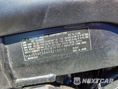 Zdjęcie 9 z 9 samochodu: 2009 SUZUKI DL650 VIN:JS1VP54AX92100197 - miniatura