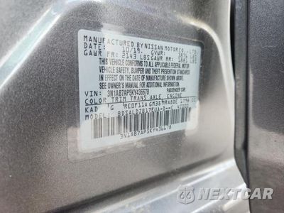 Zdjęcie 12 z 12 samochodu: 2019 NISSAN SENTRA SV VIN:3N1AB7AP5KY436678 - miniatura