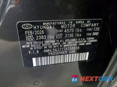 Zdjęcie 12 z 12 samochodu: 2026 HYUNDAI SONATA HYBRID LIMITED VIN:KMHL54JJ1TA158838 - miniatura