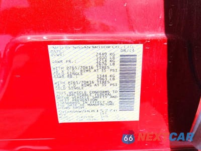 Zdjęcie 13 z 13 samochodu: 2014 NISSAN XTERRA S VIN:5N1AN0NW2EN815776 - miniatura
