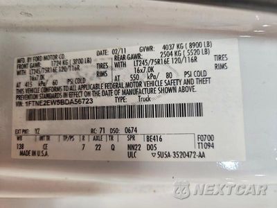 Zdjęcie 13 z 13 samochodu: 2011 FORD ECONOLINE E250 VAN VIN:1FTNE2EW5BDA56723 - miniatura