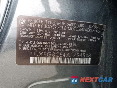 Zdjęcie 13 z 13 samochodu: 2010 BMW X6 XDRIVE50I VIN:5UXFG8C54ALZ94548 - miniatura