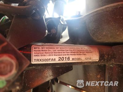 Zdjęcie 10 z 10 samochodu: 2016 HONDA TRX500 VIN:1HFTE4620G4101126 - miniatura