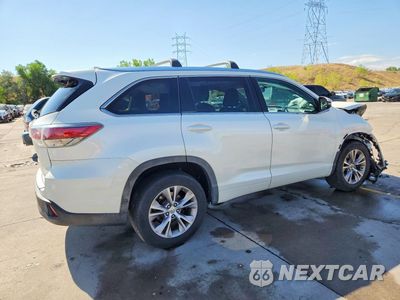 Trzecie zdjęcie samochodu z tyłu: 2015 TOYOTA HIGHLANDER XLE VIN:5TDKKRFH7FS079581 - miniatura