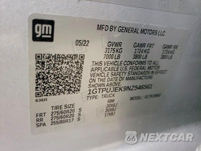 Zdjęcie 12 z 12 samochodu: 2022 GMC SIERRA K1500 ELEVATION-L VIN:1GTPUJEK9NZ546561 - miniatura