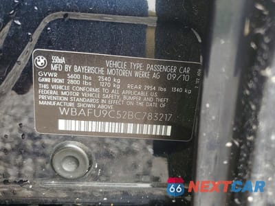 Zdjęcie 12 z 12 samochodu: 2011 BMW 550 XI VIN:WBAFU9C52BC783217 - miniatura