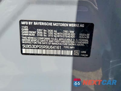Zdjęcie 14 z 14 samochodu: 2024 BMW X3 XDRIVE30I VIN:5UX53DP05R9U64161 - miniatura