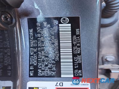 Zdjęcie 12 z 12 samochodu: 2025 LEXUS ES 350 BASE VIN:58ACZ1B17SU198901 - miniatura