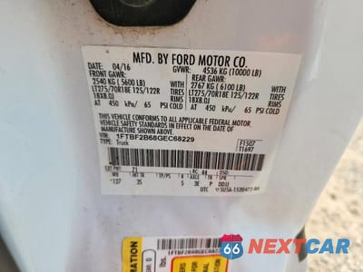 Zdjęcie 12 z 12 samochodu: 2016 FORD F250 SUPER DUTY VIN:1FTBF2B68GEC68229 - miniatura