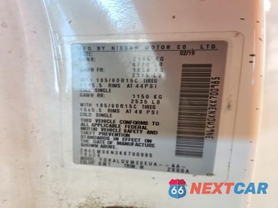 Zdjęcie 13 z 13 samochodu: 2019 NISSAN NV200 DELIVERY VAN VIN:3N6CM0KN3KK700985 - miniatura