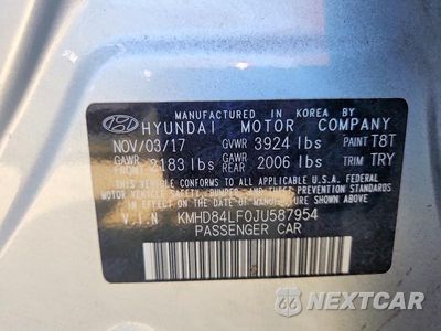 Zdjęcie 12 z 12 samochodu: 2018 HYUNDAI ELANTRA SEL VIN:KMHD84LF0JU587954 - miniatura