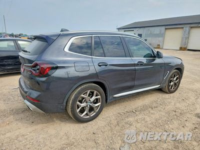 Trzecie zdjęcie samochodu z tyłu: 2022 BMW X3 XDRIVE30I VIN:5UX53DP09N9M04992 - miniatura