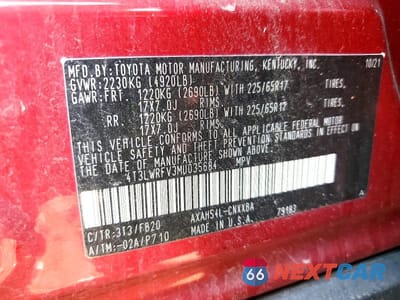 Zdjęcie 12 z 12 samochodu: 2021 TOYOTA RAV4 LE VIN:4T3LWRFV3MU035684 - miniatura