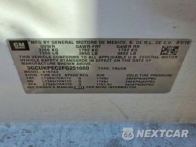 Zdjęcie 12 z 12 samochodu: 2015 CHEVROLET SILVERADO K1500 VIN:3GCUKPEC2FG251680 - miniatura
