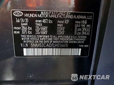 Zdjęcie 13 z 13 samochodu: 2020 HYUNDAI SANTA FE SE VIN:5NMS2CAD7LH256615 - miniatura
