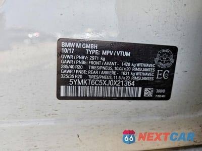 Zdjęcie 13 z 13 samochodu: 2018 BMW X5 M VIN:5YMKT6C5XJ0X21364 - miniatura