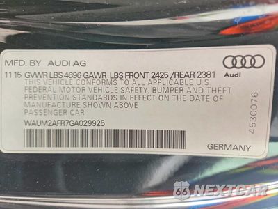 Zdjęcie 12 z 12 samochodu: 2016 AUDI A5 PREMIUM PLUS S-LINE VIN:WAUM2AFR7GA029925 - miniatura