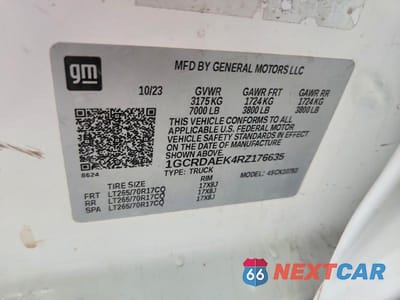 Zdjęcie 12 z 12 samochodu: 2024 CHEVROLET SILVERADO K1500 VIN:1GCRDAEK4RZ176635 - miniatura