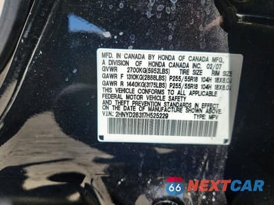 Zdjęcie 13 z 13 samochodu: 2007 ACURA MDX 4D 4WD VIN:2HNYD28317H525229 - miniatura