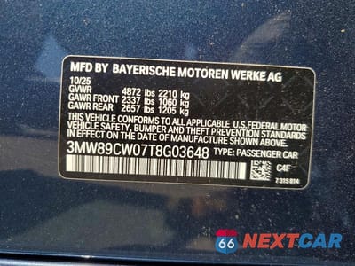 Zdjęcie 12 z 12 samochodu: 2026 BMW 330XI VIN:3MW89CW07T8G03648 - miniatura