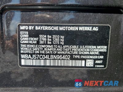 Zdjęcie 13 z 13 samochodu: 2020 BMW M550XI VIN:WBAJS7C04LBN96402 - miniatura
