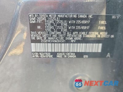 Zdjęcie 12 z 12 samochodu: 2017 TOYOTA RAV4 LE VIN:2T3ZFREV4HW384581 - miniatura