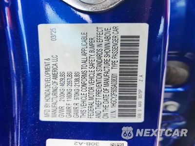Zdjęcie 12 z 12 samochodu: 2025 HONDA ACCORD VIN:1HGCY2F50SA038301 - miniatura