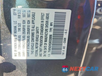 Zdjęcie 13 z 13 samochodu: 2019 HONDA CR-V EX VIN:7FARW2H53KE038896 - miniatura