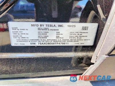 Zdjęcie 13 z 13 samochodu: 2026 TESLA MODEL X VIN:7SAXCBE68TF479811 - miniatura