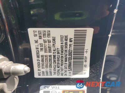 Zdjęcie 12 z 12 samochodu: 2013 HONDA CR-V EXL VIN:5J6RM4H70DL009221 - miniatura