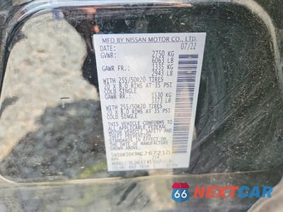 Zdjęcie 13 z 13 samochodu: 2022 NISSAN PATHFINDER PLATINUM VIN:5N1DR3DK9NC267210 - miniatura