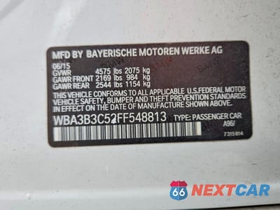 Zdjęcie 12 z 12 samochodu: 2015 BMW 328 XI VIN:WBA3B3C52FF548813 - miniatura