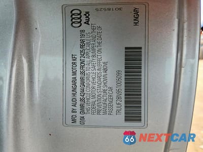Zdjęcie 12 z 12 samochodu: 2005 AUDI TT 3.2 VIN:TRUUF28N951005099 - miniatura