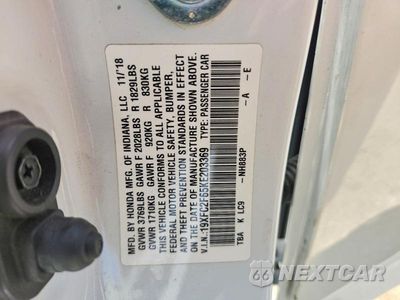 Zdjęcie 13 z 13 samochodu: 2019 HONDA CIVIC LX VIN:19XFC2F65KE203369 - miniatura