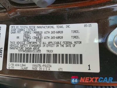 Zdjęcie 13 z 13 samochodu: 2025 TOYOTA TUNDRA 1794 EDITION VIN:5TFMA5DB8SX311855 - miniatura