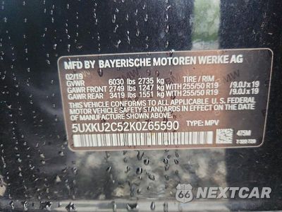 Zdjęcie 12 z 12 samochodu: 2019 BMW X6 XDRIVE35I VIN:5UXKU2C52K0Z65590 - miniatura