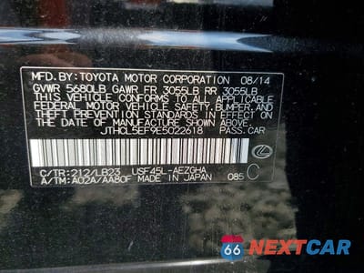 Zdjęcie 12 z 12 samochodu: 2014 LEXUS LS 460 VIN:JTHCL5EF9E5022618 - miniatura