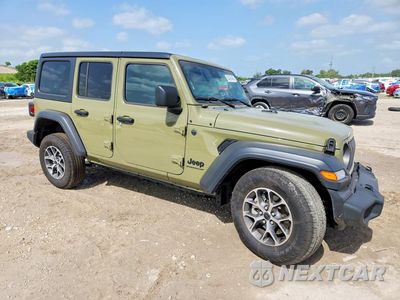 Czwarte zdjęcie samochodu z boku: 2025 JEEP WRANGLER SPORT VIN:1C4PJXDNXSW510804 - miniatura