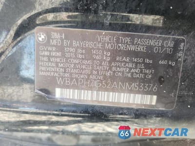 Zdjęcie 12 z 12 samochodu: 2010 BMW 328 I VIN:WBAPH7G52ANM53376 - miniatura