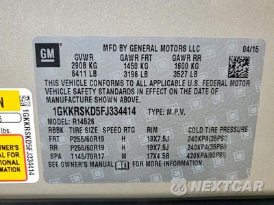 Zdjęcie 13 z 13 samochodu: 2015 GMC ACADIA SLT-2 VIN:1GKKRSKD5FJ334414 - miniatura