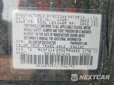 Zdjęcie 13 z 13 samochodu: 2016 NISSAN SENTRA SV VIN:3N1AB7AP2GY246795 - miniatura
