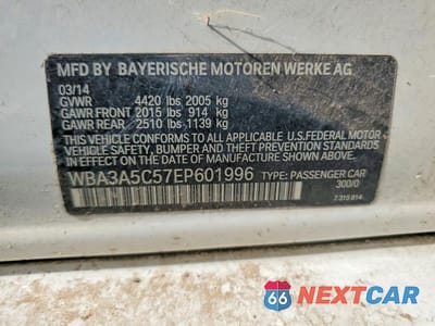 Zdjęcie 12 z 12 samochodu: 2014 BMW 328 I VIN:WBA3A5C57EP601996 - miniatura