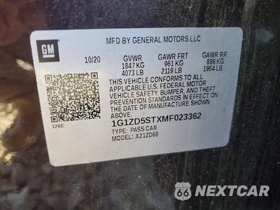 Zdjęcie 12 z 12 samochodu: 2021 CHEVROLET MALIBU LT VIN:1G1ZD5STXMF023362 - miniatura