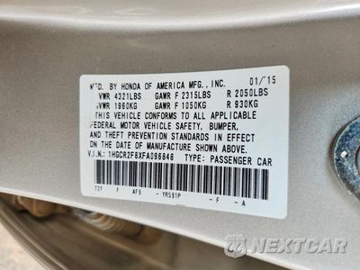 Zdjęcie 12 z 12 samochodu: 2015 HONDA ACCORD EXL VIN:1HGCR2F8XFA096848 - miniatura