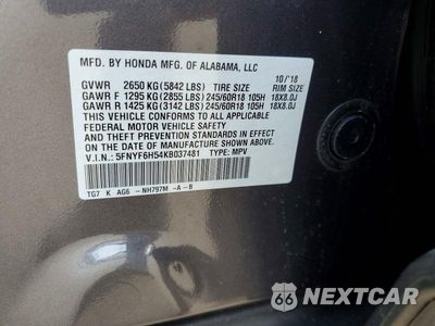 Zdjęcie 13 z 13 samochodu: 2019 HONDA PILOT EXL VIN:5FNYF6H54KB037481 - miniatura